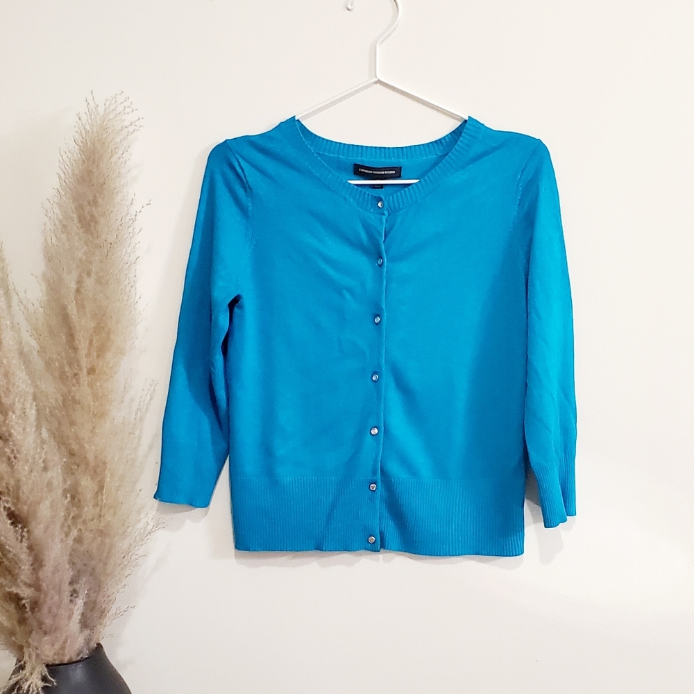 Express Design Studio Small Teal Button - image 1